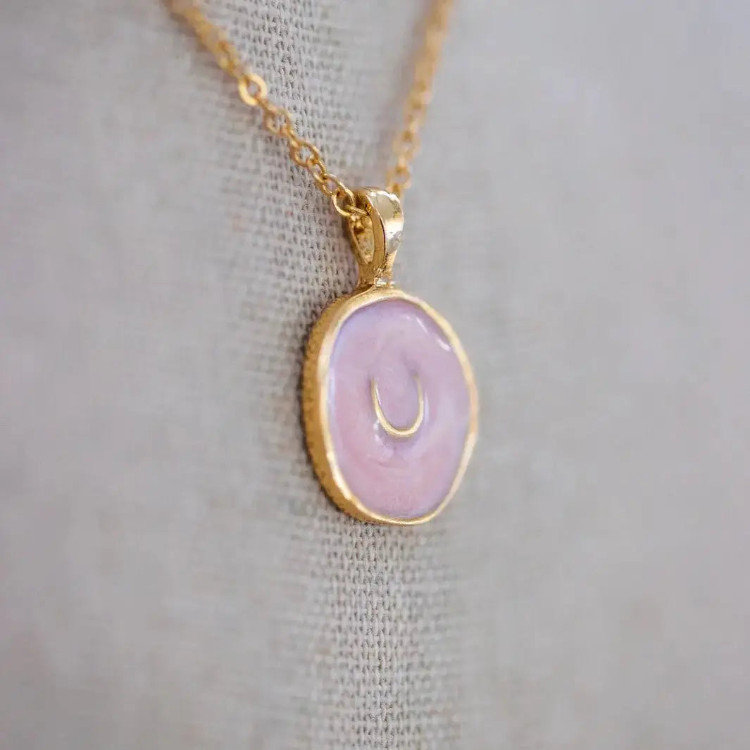 Precious Pink Horseshoe Necklace