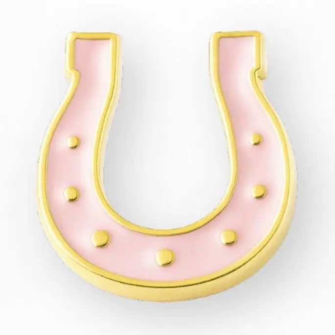 Lucky Pink Horseshoe Pin